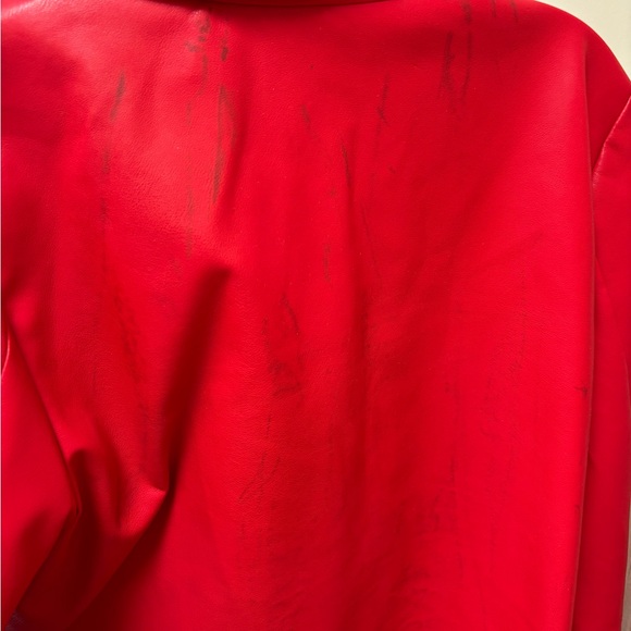 J Society Moto Jacket Women’s size M Full Zip Red Stained on Back see pictures - Picture 13 of 15